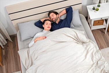 Повітряний матрац двопомісний Bestway AlwayzAire Fortech Comfort Choice+ з насосом, 203 x 152 x 51 см, навантаження 350 кг, USB-порти, нічник, сумка та ремкомплект