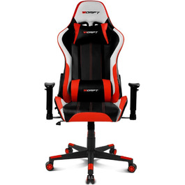 Ігрове крісло DRIFT DR175RED, екошкіра, 2D підлокітники, клас 4, чорний/червоний
