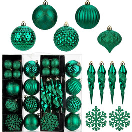 50 блакитних новорічних куля для прикраси ялинки, ударостійкі, новорічний декор