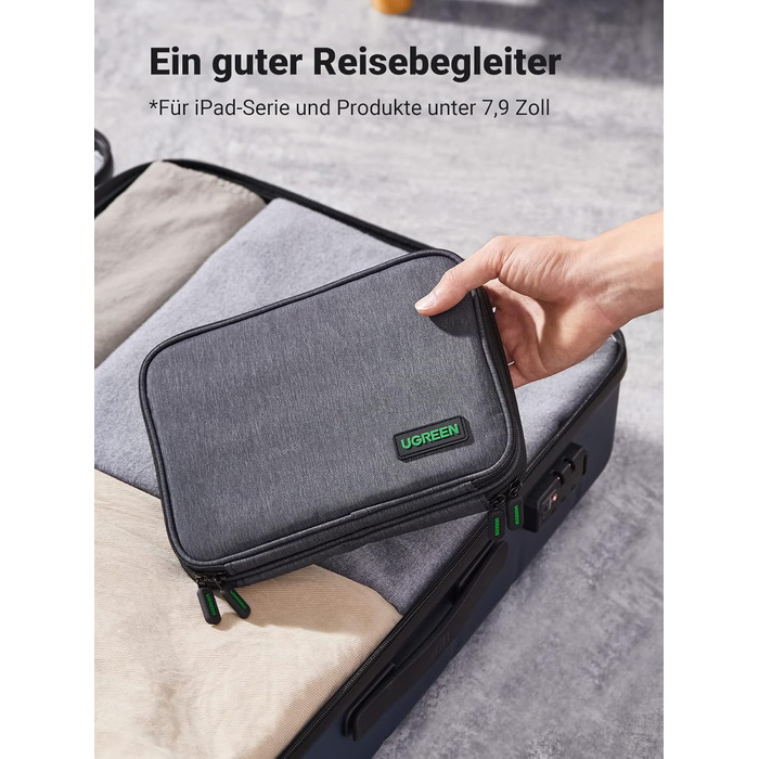UGREEN Electronic Travel Cable Bag Universal Travel Cable Organizer Electronics Accessories Case 2-Layer Large Electronic Accessories Bag for Cables, Chargers, Power Bank, Tablet (M)