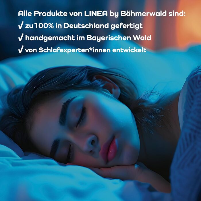 Подушка LINEA by böhmerwald, 40x80 см, 85% пухові пера, 15% новий пух, гіпоалергенна, для алергіків, вироблено в Німеччині, преміум якість, придатна для прання до 60°C