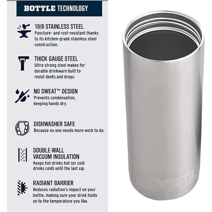 YETI Rambler Bottle with HotShot Lid, Seafoam, 18 oz (532 ml)