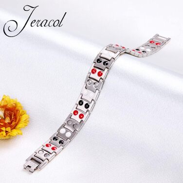 Браслет на магніті для чоловіків, титанової сталі, з магнітами 3500 Гаусс, регульований, з інструментом для зняття та подарунковою коробкою