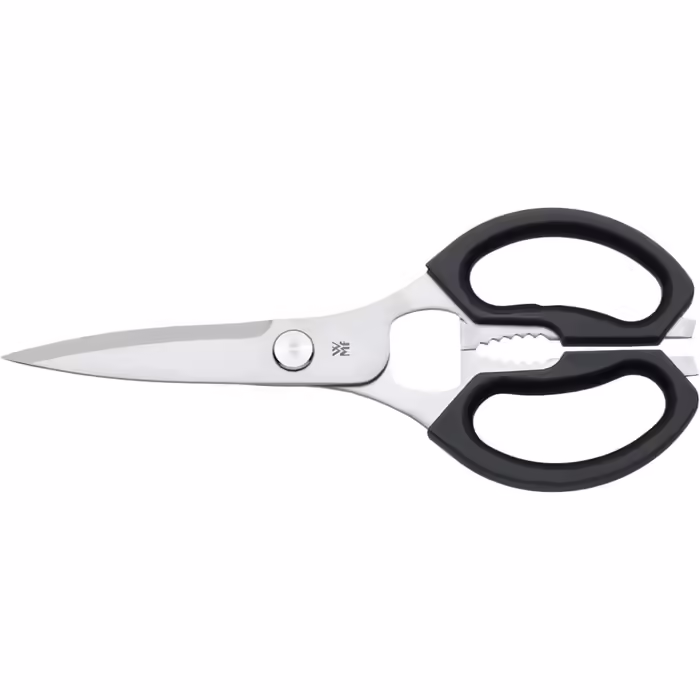 WMF Kitchen Shears 23 cm, Household Scissors, Kitchen Scissors, Cromargan Stainless Steel, Plastic Handle, Universal Scissors with Bottle Opener and Can Opener