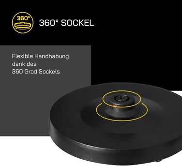 Електричний чайник WATER 3300 C, 1,7 л, 2200 Вт, антинакип, захист від перегріву, чорний