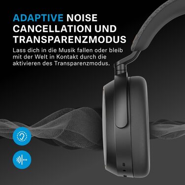Навушники бездротові Sennheiser Momentum 4 Wireless з шумозаглушенням, Bluetooth, чорно-мідні
