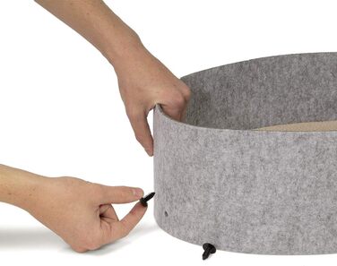 Кігтеточка для котів CanadianCat Owen XL, 50 см, сіра, з фетровою поверхнею