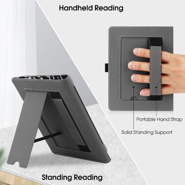 Чохол-книга для 6-дюймових eReaders: Kindle, Kobo, Tolino, Pocketbook, Sony. З підставкою та петлею для руки