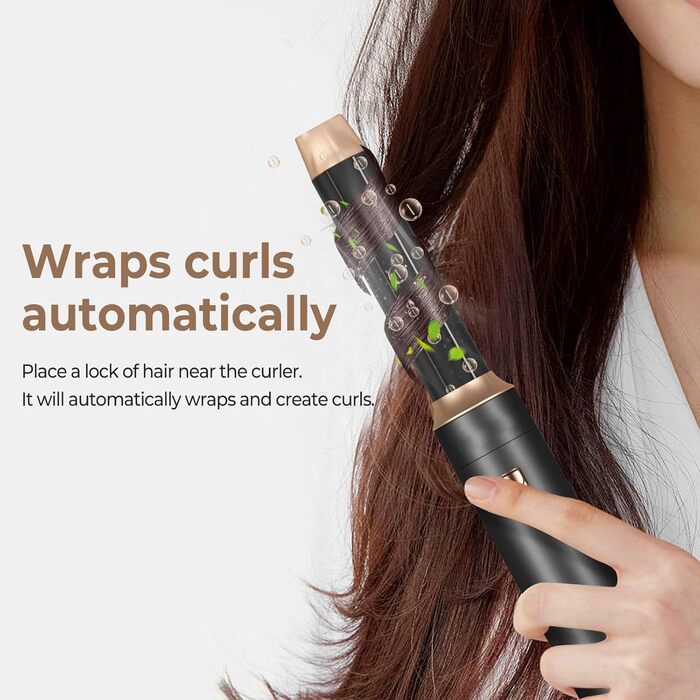 Фен-щітка 5-в-1 Airstyler Pro 1000W з регулюванням напрямку повітря, іонізація, для створення об'єму, локонів та укладки волосся (сірий)