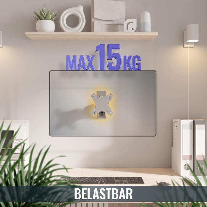 Настінне кріплення для монітора RICOO S1511 13-34 дюйми, поворотне, VESA 75x100 мм