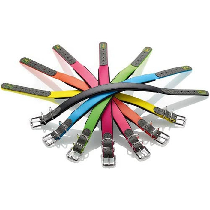 Нашийник для собак HUNTER CONVENIENCE COMFORT, неоновий жовтий, 40 см, з неопрену, для спорту та відпочинку