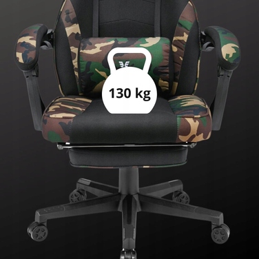 Ігрове крісло IMBA seat Emperor, тканина, чорно-сіре
