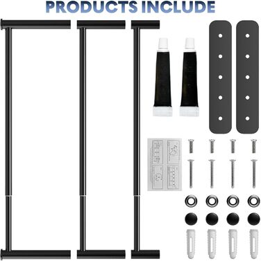 Тримач для рушників Lannvan без свердління, висувний 37-70см, нержавіюча сталь, для ванної кімнати/кухні, 2 способи встановлення, чорний