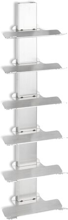 Настінна полиця для вина з нержавіючої сталі на 6 пляшок – стильна підвісна полиця для кухні та бару