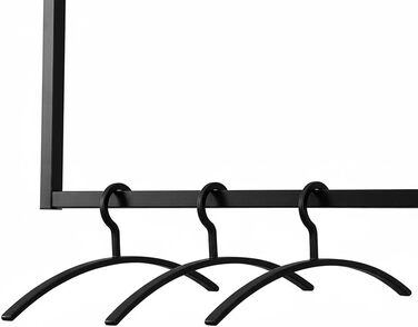 Вішалка для одягу Home Deluxe чорна, 47x2x18 см + 10 плічок в комплекті