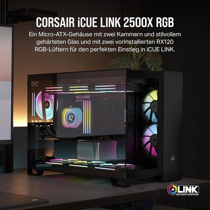Корпус для ПК CORSAIR 2500X mATX з двокамерним дизайном та підтримкою зворотного підключення материнської плати