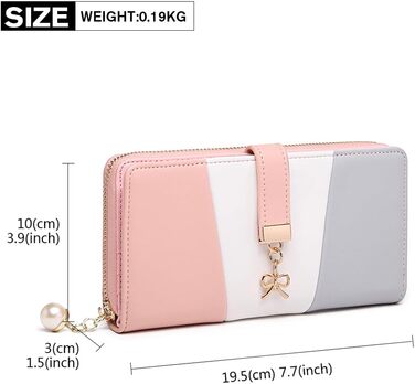 Сумка жіноча Miss Lulu середнього розміру з PU шкіри, рожево-сіра, з плечовим ременем для офісу, школи, подорожей та покупок