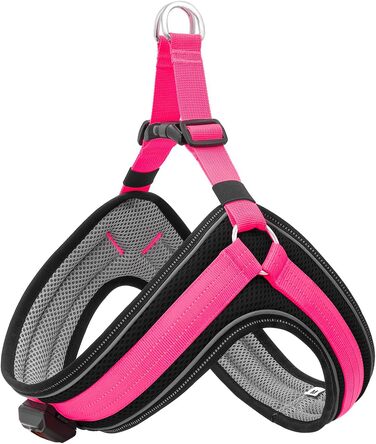 Світловідбиваючий жилет для собак BiPawTi середнього розміру, перезаряджається, жилет для собак зі світлодіодами, 3 режими світіння - світиться в темряві, шлейка для собак, для прогулянок, зелене світло (рожеве/червоне), XL