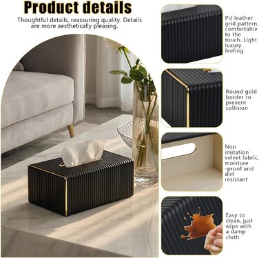 Скляна коробка для серветок, органайзер для косметичних серветок, прямокутна, бежевого кольору