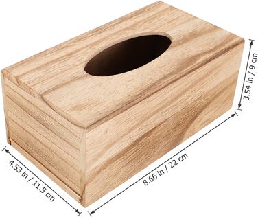 Cabilock 1 Piece Tissue Box Facial Tissue Box Wooden Cosmetic Tissue Box Paper Towel Box Tissue Box Dispenser for Office Kitchen Living Room Bedroom Desk