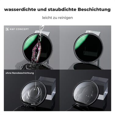 ND фільтр K&F Concept 49mm ND64 (6 Stop) магнітний з кришкою об'єктива, Nano-Xcel
