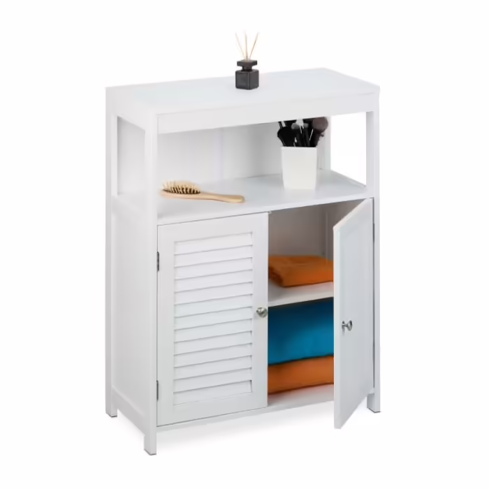 Relaxdays White Bathroom Cabinet