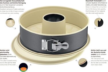 Форма для випічки Kaiser Inspiration Plus, 28 см, 2 дна, з плоскою та різьбленою поверхнею, антипригарне покриття, випічка торти