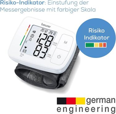 Тонометр на зап'ясті Beurer BC 21 з голосовим повідомленням (нім., англ., франц., італ., тур.)