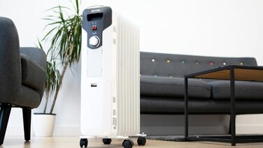 Електричний обігрівач EVVO C9, білий, 2000 Вт, до 20 м², ефективний, 3 режими, безпечний, легкий у транспортуванні