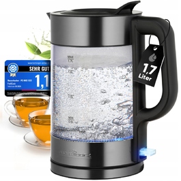 Електричний чайник Profi Cook WKS501331, 2200 Вт, 1,7 л, сріблястий/сірий