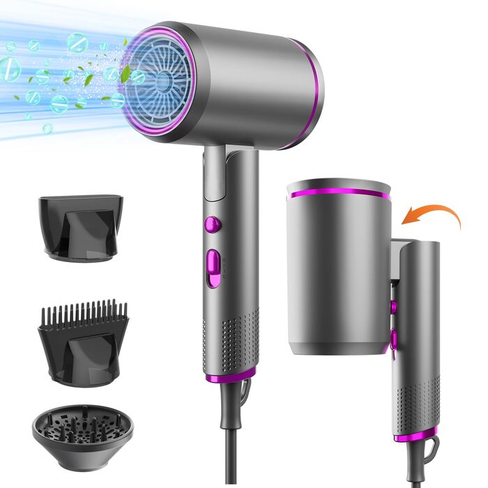 Airstyler 6 в 1: фен-щітка, локони, іонний фен, стайлер для волосся, 1000W, білий. Комплект для створення зачісок