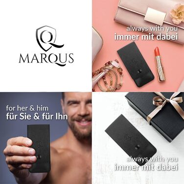 Набір для манікюру marQus 4 в 1: практичний, компактний, з пилочкою з Solingen. Ідеальний для дому, подорожей та у кишеньку. Чорний колір