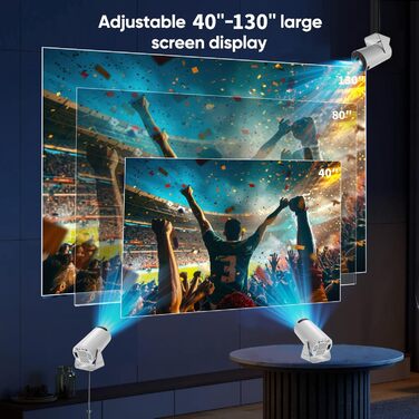 Портативний міні-проектор HY300 Pro з Wi-Fi 6, Bluetooth 5.0 та Android 11.0 (рожевий). Підтримка 1080P та декодування 4K.