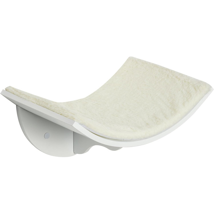 PawHut Cat Bed, Wall-Mounted Cat Bed, Cat Shelf, Wall Mount, Plush Cushion, MDF (White)