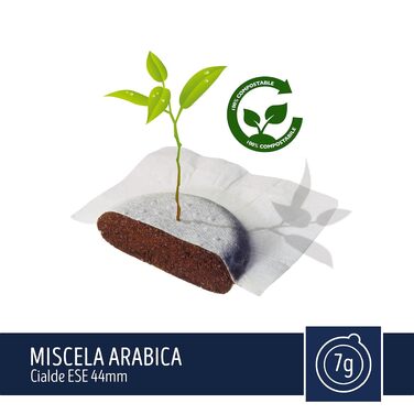 Кава Caffè Toraldo Miscela Arabica в падах ESE 44, 7г x 150 шт, 100% арабіка
