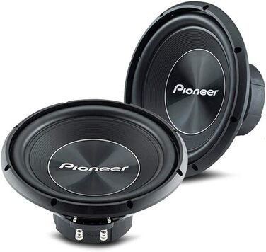 Сабвуфер Pioneer TS-A300D4 30 см, 1500 Вт, подвійна котушка, IMPP мембрана, для корпусного встановлення, 2x4 Ом, чорний