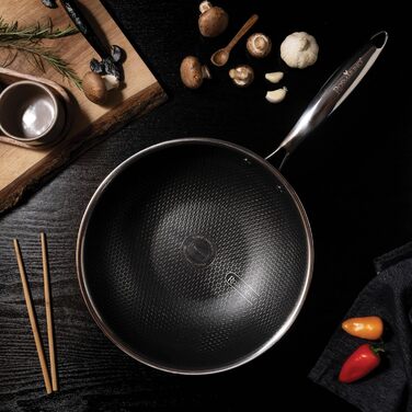 ROSMARINO HexaPro 3.0 28 cm Stainless Steel Pancake Pan - High-quality non-stick coating, oven-safe - Ideal for the versatile kitchen. Pancake pan, 28cm