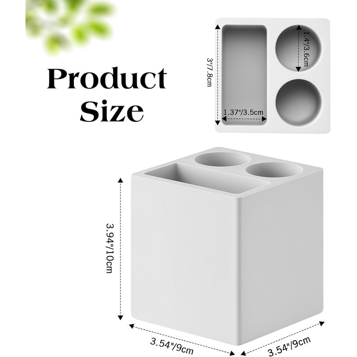 Тримач для зубних щіток Luxspire з 5 відсіками, з кремнеземом, для ванної кімнати, швидковисихаючий, для електричної зубної щітки та пасти, для стільниці, кухні, білий мармур, 5 відсіків - 1 упаковка (світло-сірий, 3 відсіки - 1 упаковка)