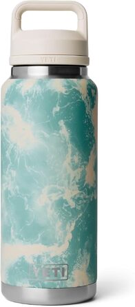 Термос-пляшка YETI Rambler 1л з нержавіючої сталі з герметичною кришкою Chug Cap для гарячих та холодних напоїв, Charcoal