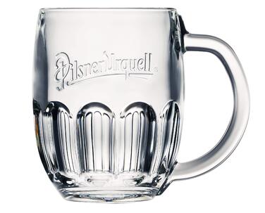 Пивні келихи Pilsner Urquell 0.3л, набір 6 шт., Чехія - для пива, седель