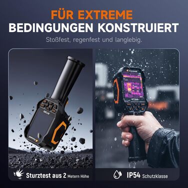 Тепловізор FOXWELL RT280: Портативна інфрачервона камера з LCD-екраном 2.8', роздільна здатність 320x240, діапазон температур -20°C до 550°C, 8GB пам'яті, функція PC-аналізу та відеозапису