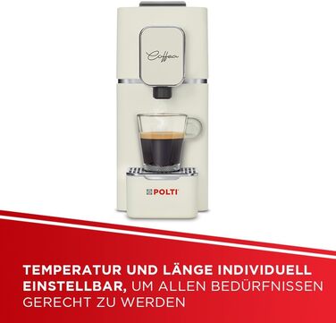 POLTI Coffea S15W: Еспресо-машина з резервуаром 0,85 л (білий/бежевий)