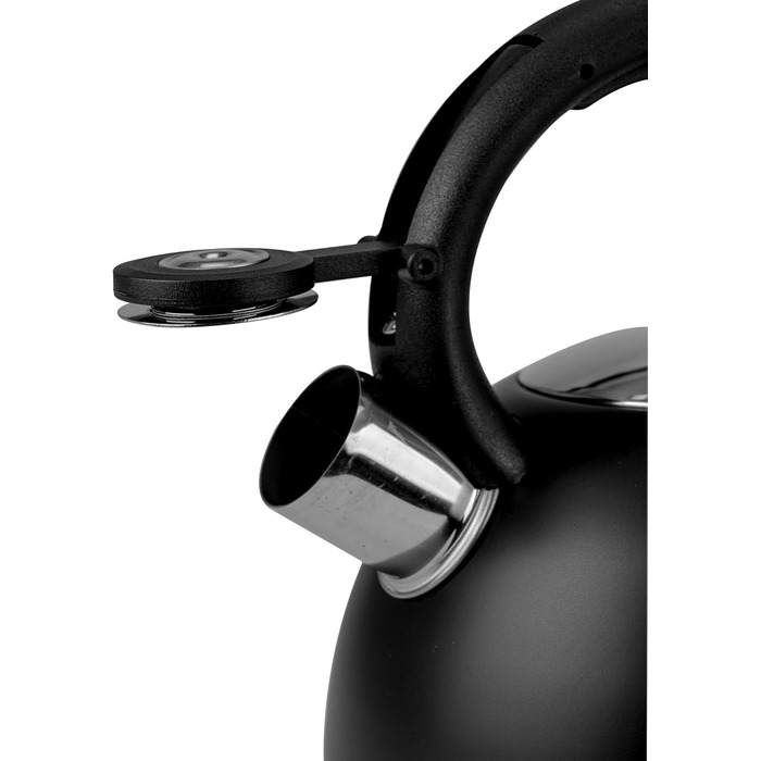 Чайник електричний KARL HAUSMANN Induktion 1.8L чорний з авто-свистком - нержавіюча сталь для всіх плит