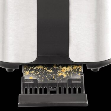 Krups KH442D Control Line Premium Toaster | Stainless Steel | 2 Short Slots for 2 Slices | Bagel Attachment | 6 Browning Levels | 850 W | 23.6 x 32.4 x 20.2 cm | Silver/Black