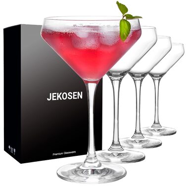 Набір келихів для Мартіні Crystal Martini 4 шт, 325 мл, преміум, без свинцю, прозорі, з подарунковою коробкою