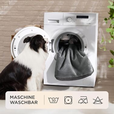 Ортопедична подушка для собак BEDSURE - 61x41x8 см, сіра, з Memory Foam, 2 в 1, для маленьких собак