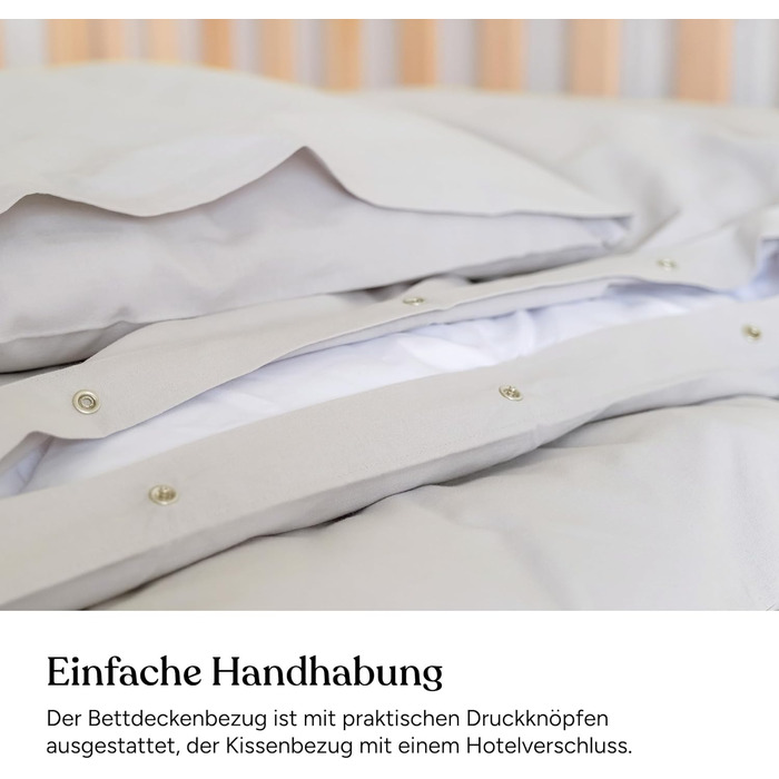 Набір постільної білизни Ehrenkind® з мусліну | 100% органічна бавовна | Standard 100 by Oeko-TEX | 100x135cm + 40x60cm, джинсовий колір