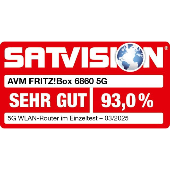 Роутер FRITZ!Box 6860 5G: Wi-Fi 6, LTE, PoE, DECT, захист від пилу та вологи