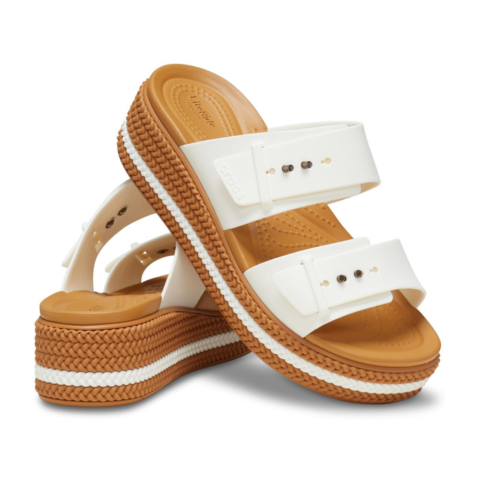 Сандалії Crocs Brooklyn Woven Buckle Chalk (36/37 EU) жіночі плетені на пряжці