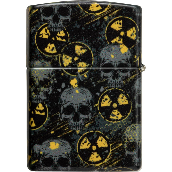 Бензинова запальничка Zippo Nuclear Skulls 540, кольорова, вітростійка, багаторазова, подарункова коробка, оригінал США